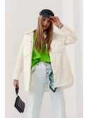 Oversized thin jacket with collar ekri 5822 - Online store - Boutique